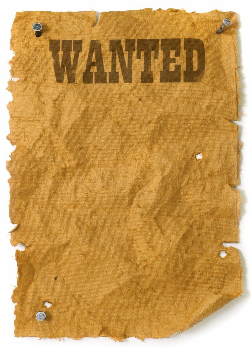 Табличка wanted